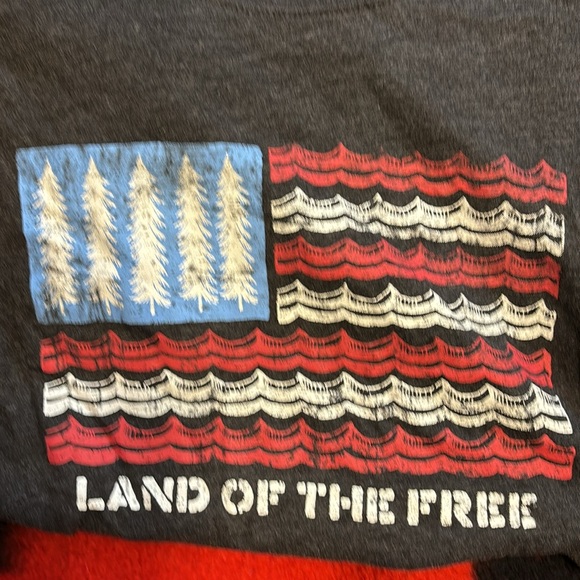 Land of the free flag short sleeve tshirt size large great for holidays - Picture 3 of 4